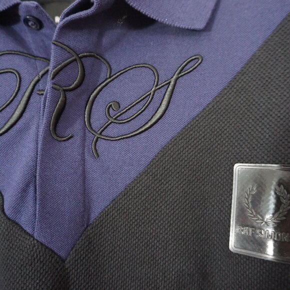BNWT SS19 RAF SIMONS X FRED PERRY TWO TONE POLO SHIRT 42 - Picture 4 of 9